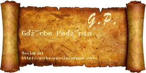 Görbe Peónia névjegykártya